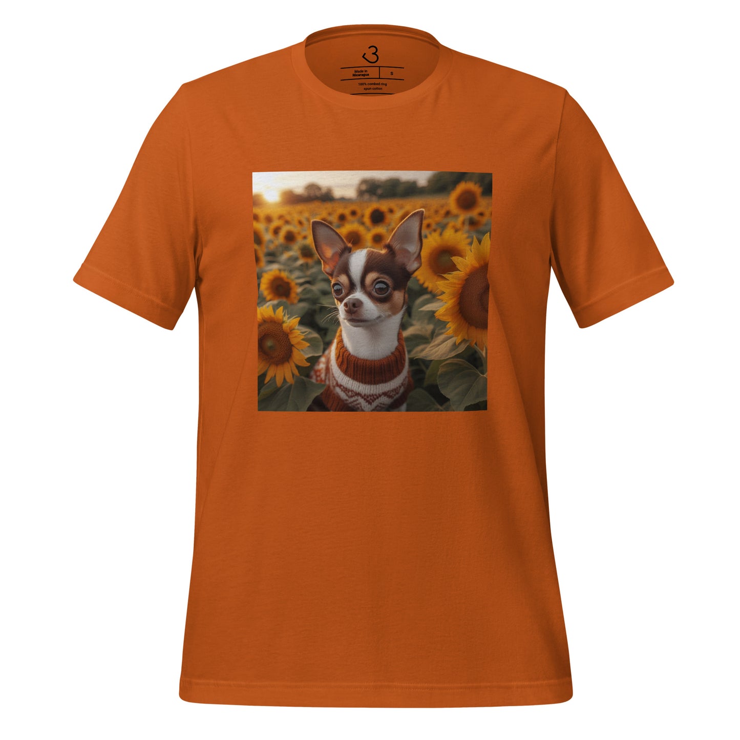 Camiseta chihuahua girasoles