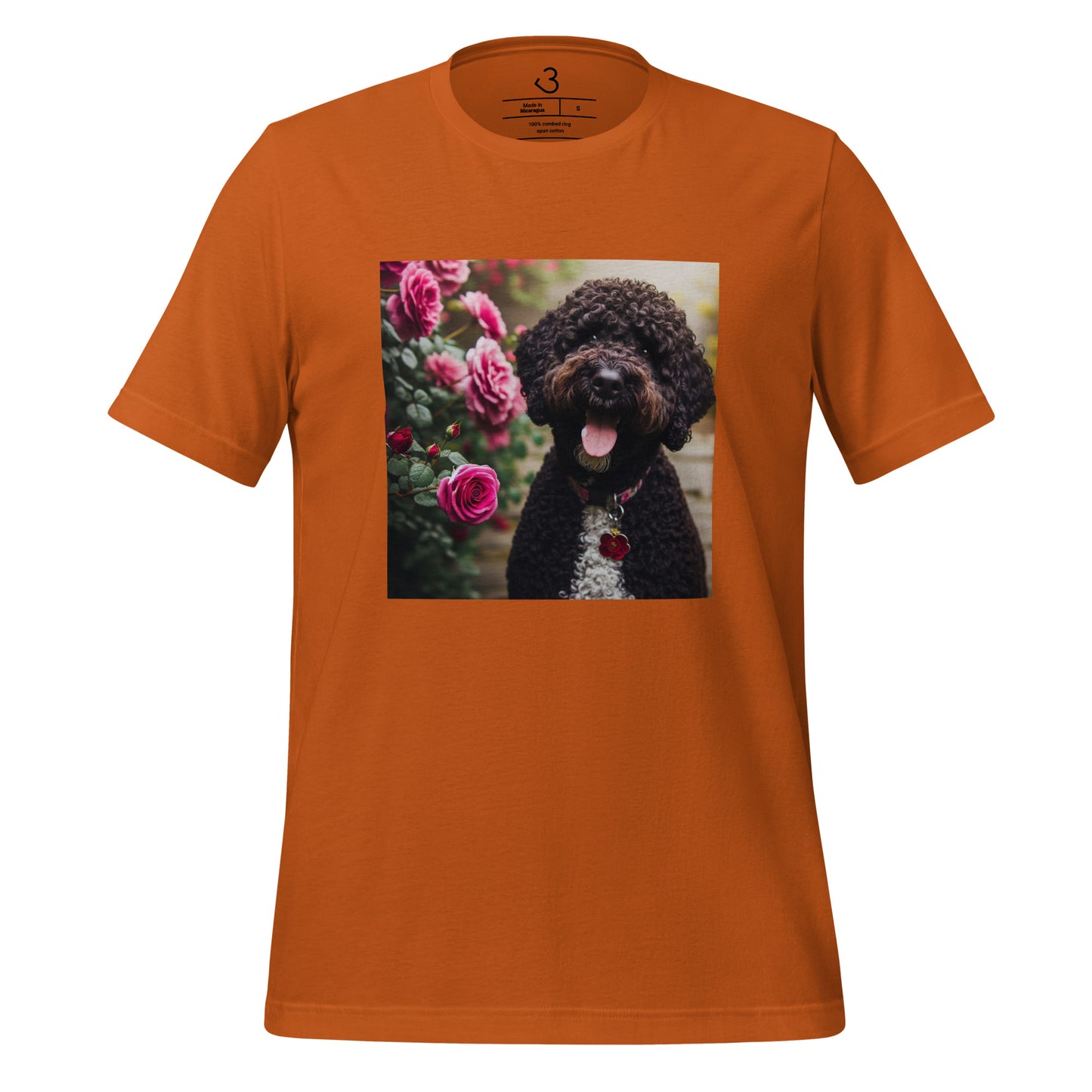 Camiseta water dog rosas