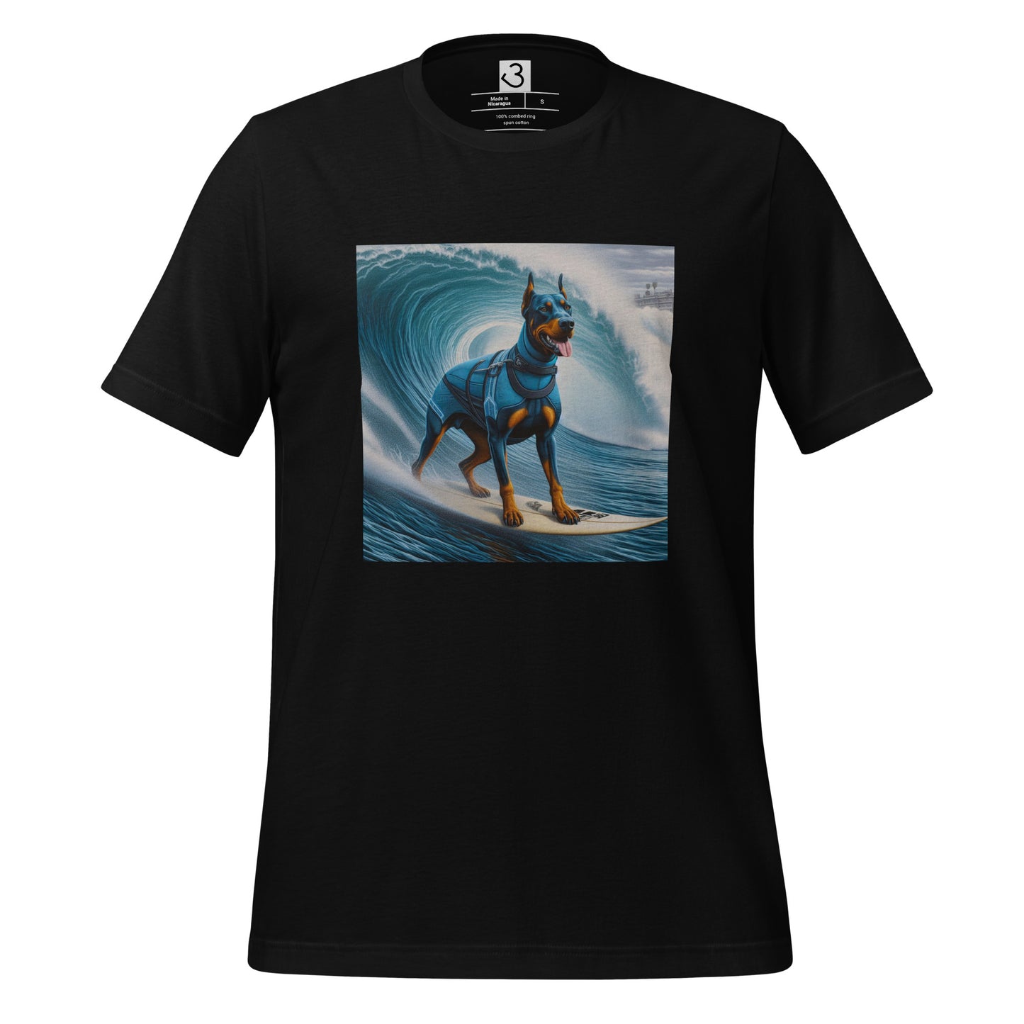 Camiseta Dóberman surfer