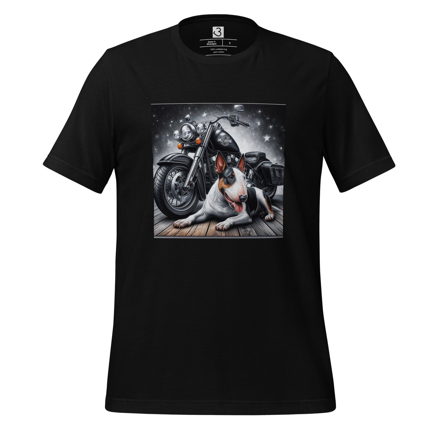 Camiseta bull terrier motorista