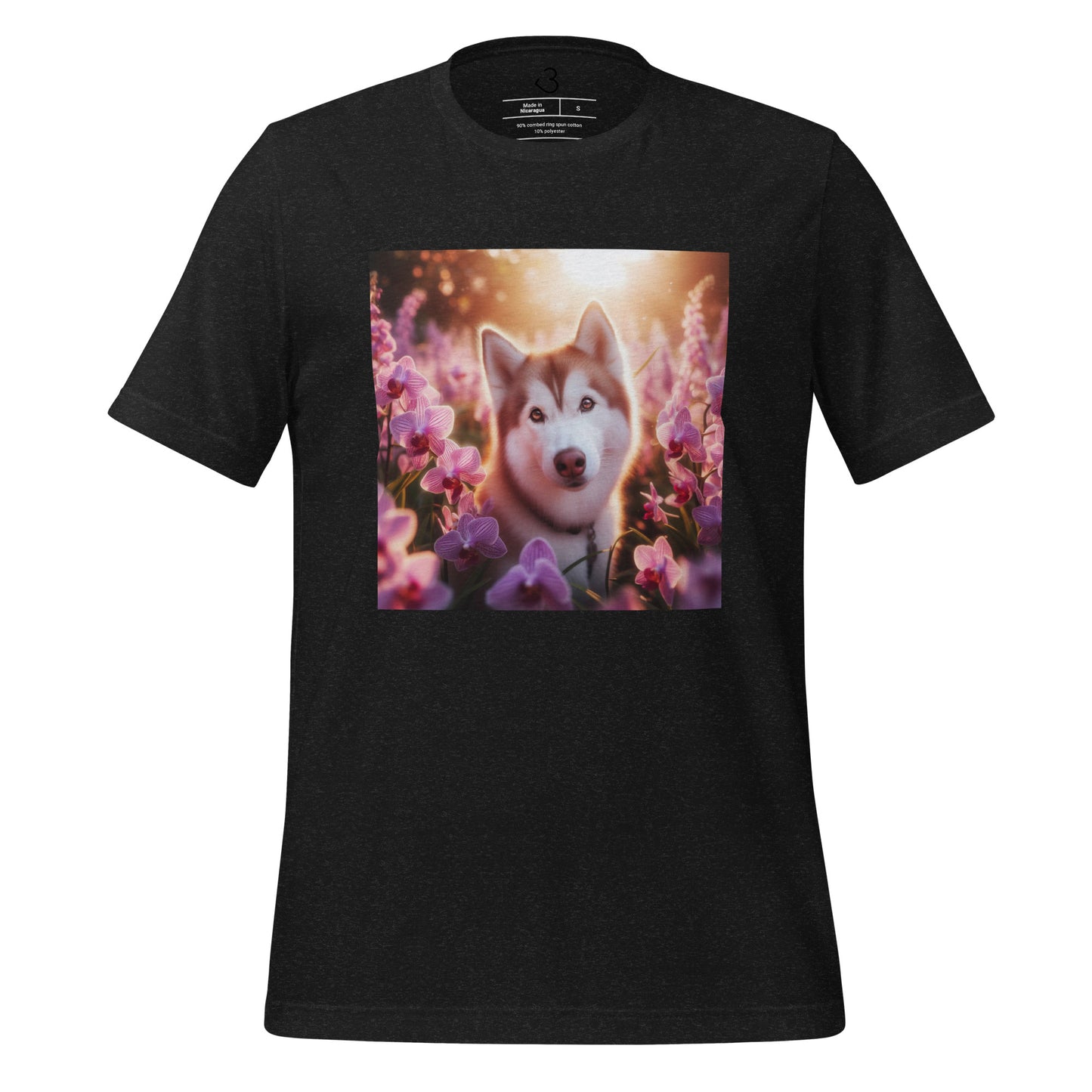 Camiseta husky orquídea