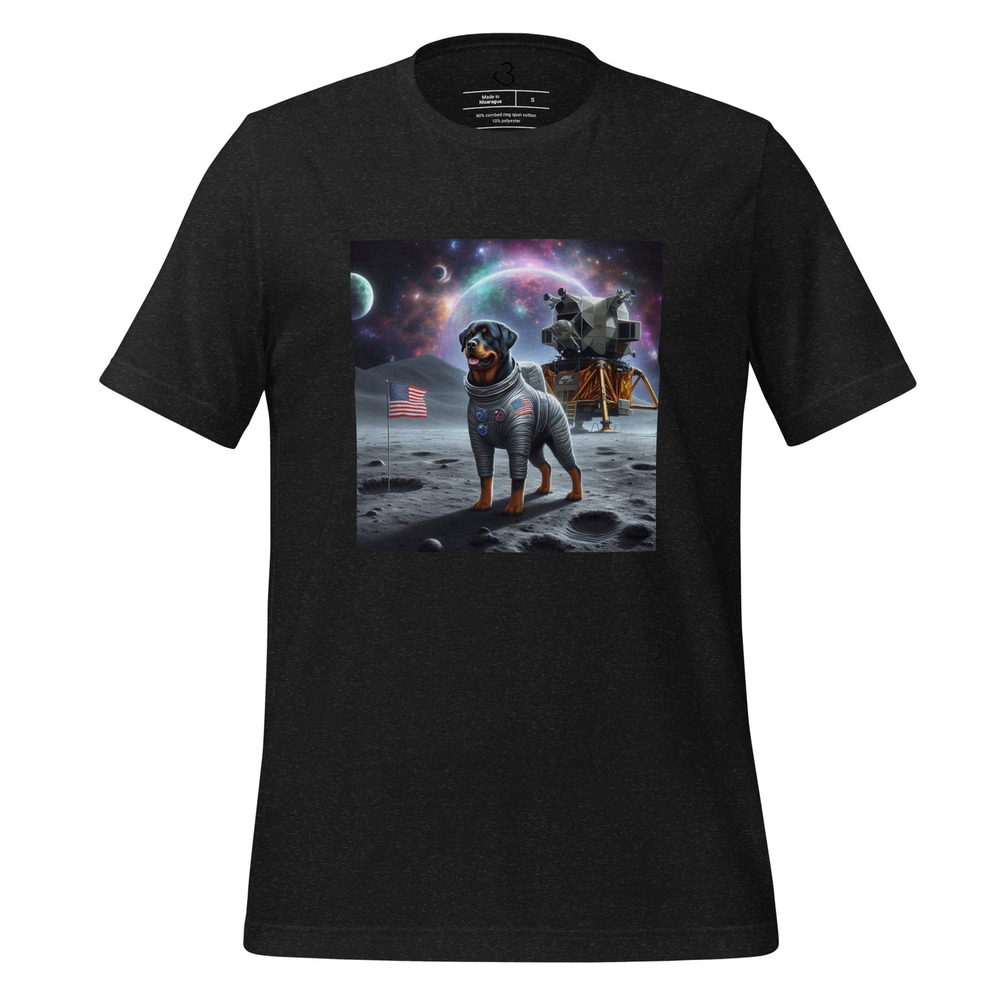 Camiseta rottweiler astronauta