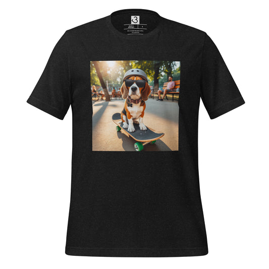 Camiseta beagle skateboard