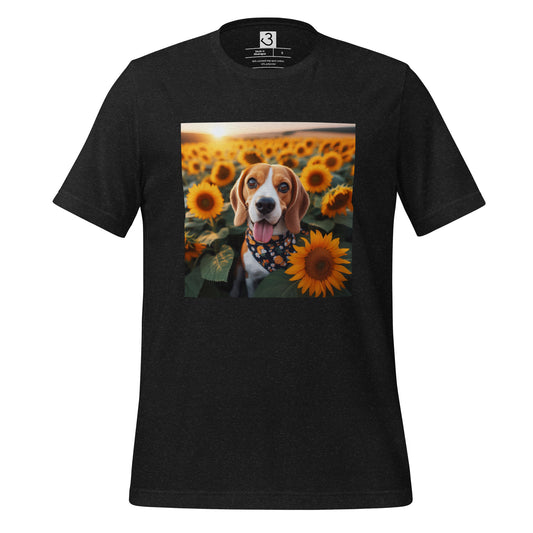 Camiseta beagle girasoles