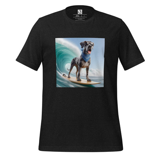 Camiseta gran danés surfista