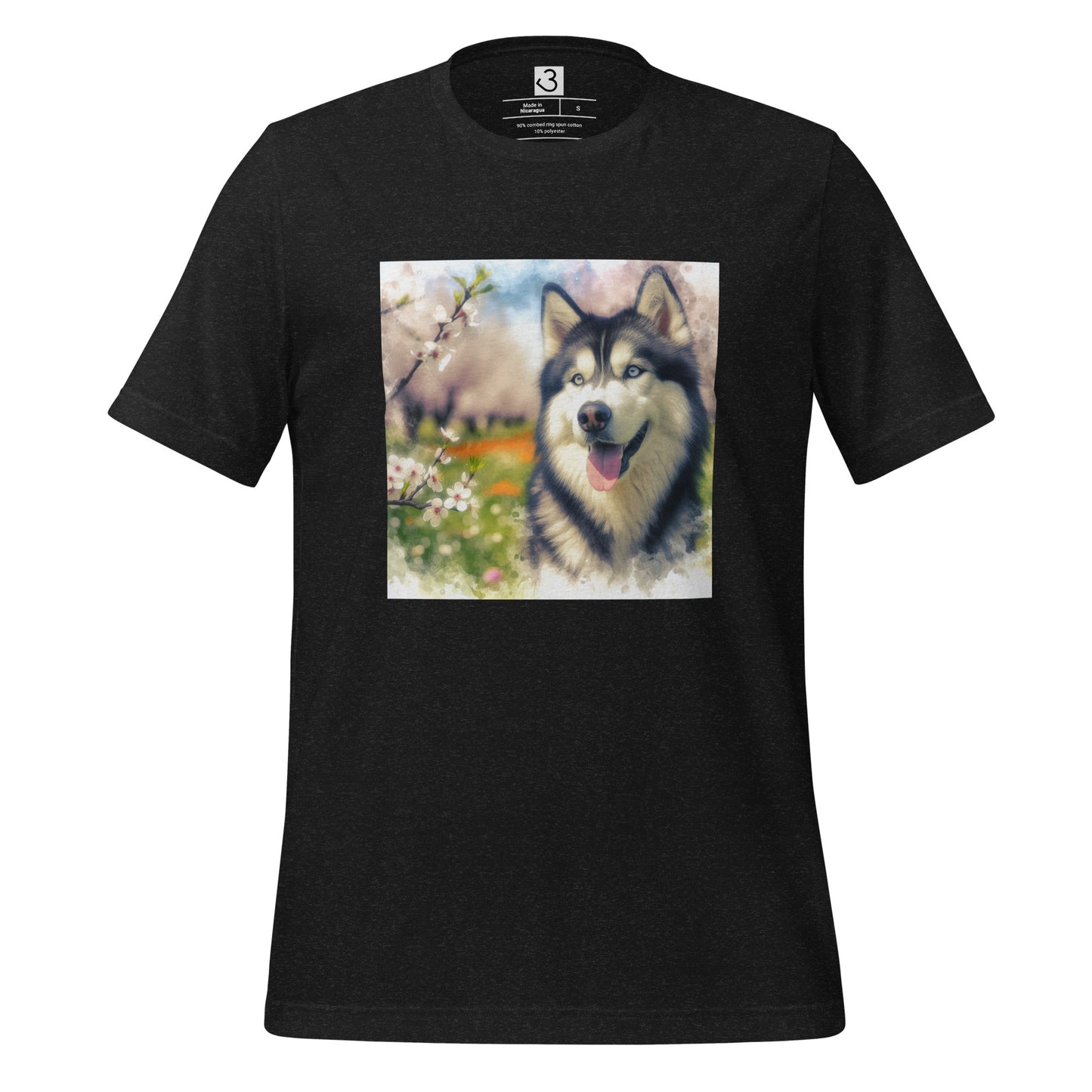 Camiseta husky primaveral