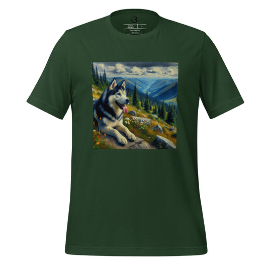 Camiseta husky mountains