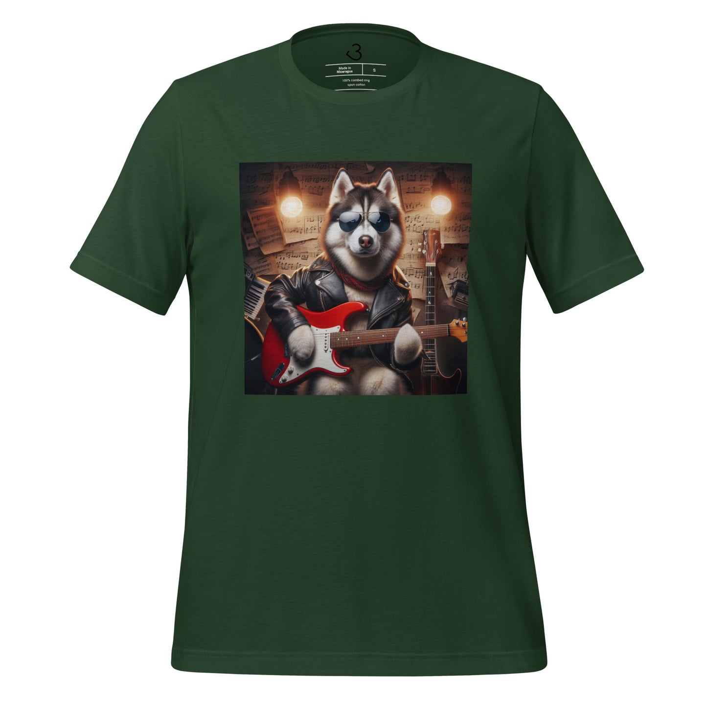 Camiseta husky guitarrista