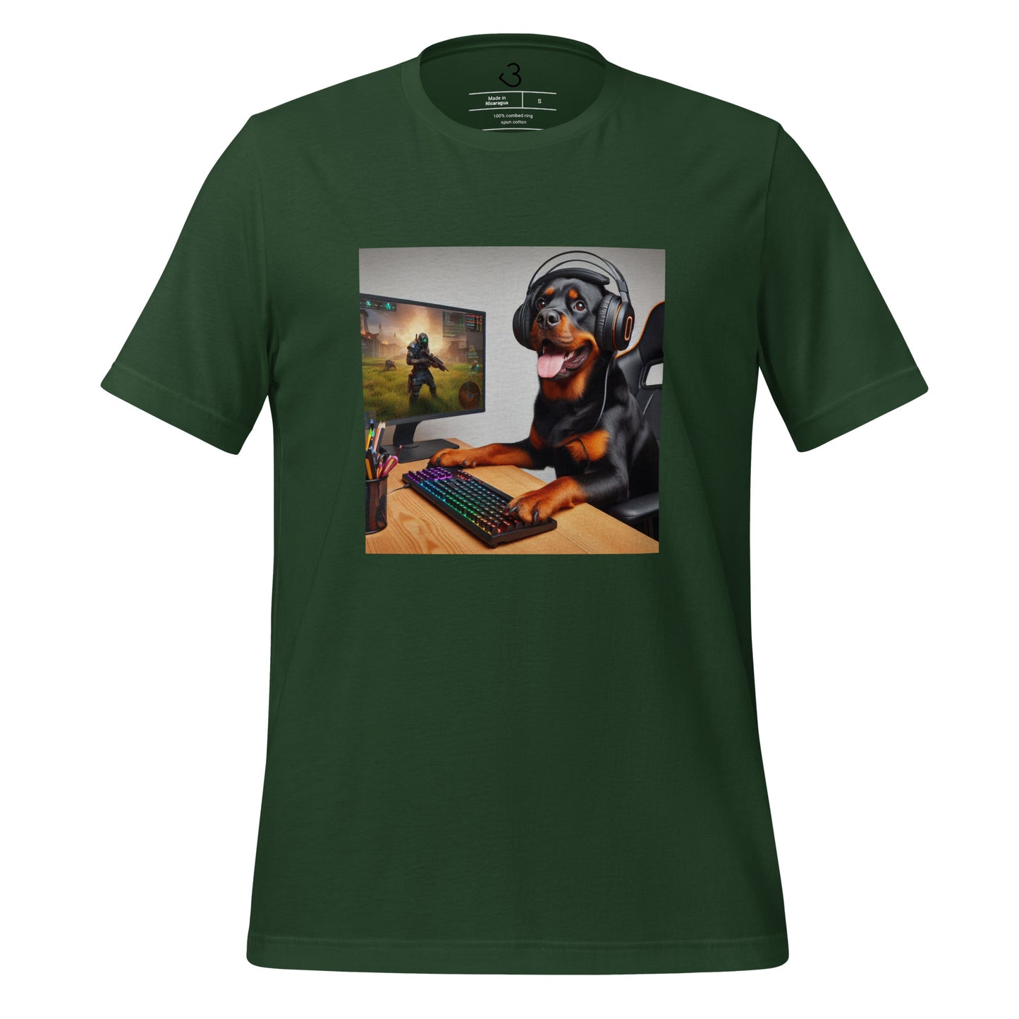 Camiseta rottweiler gamer