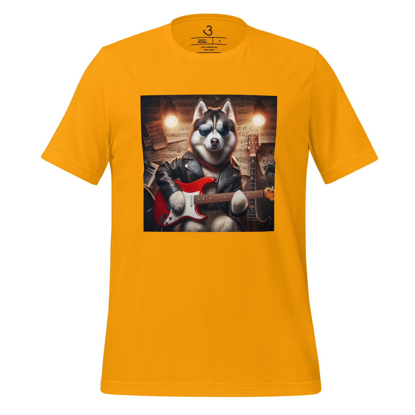 Camiseta husky guitarrista