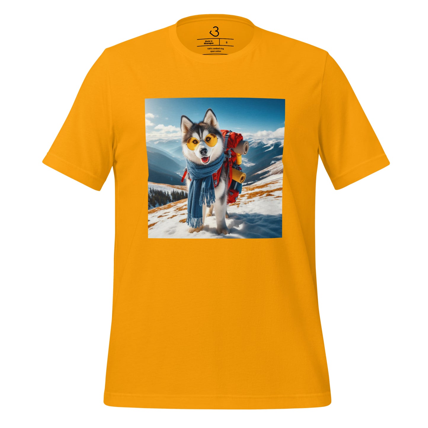 Camiseta husky mochilero