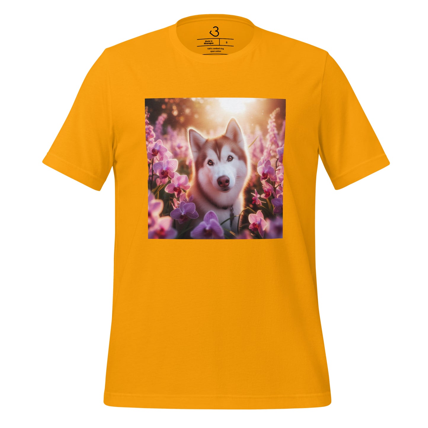 Camiseta husky orquídea