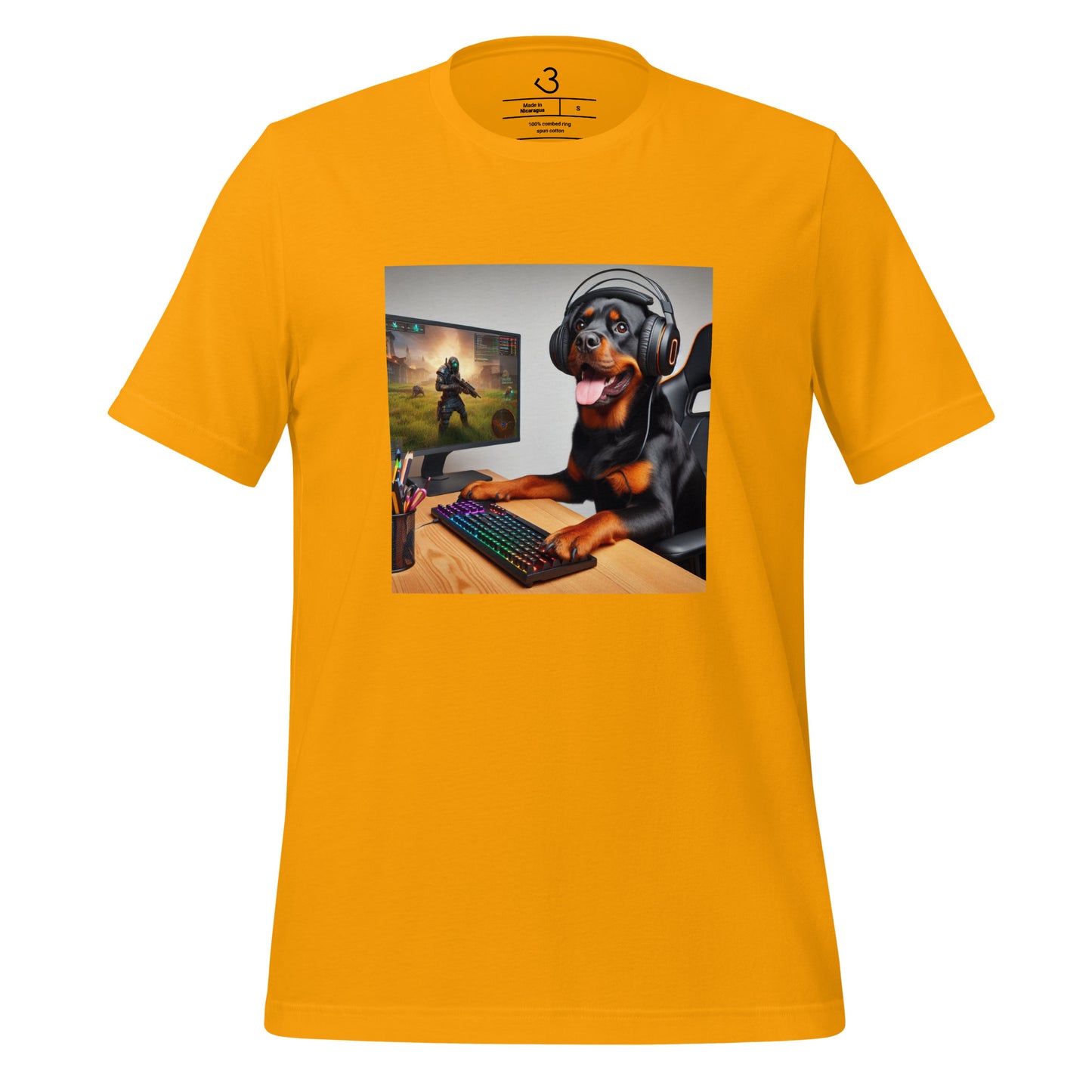 Camiseta rottweiler gamer