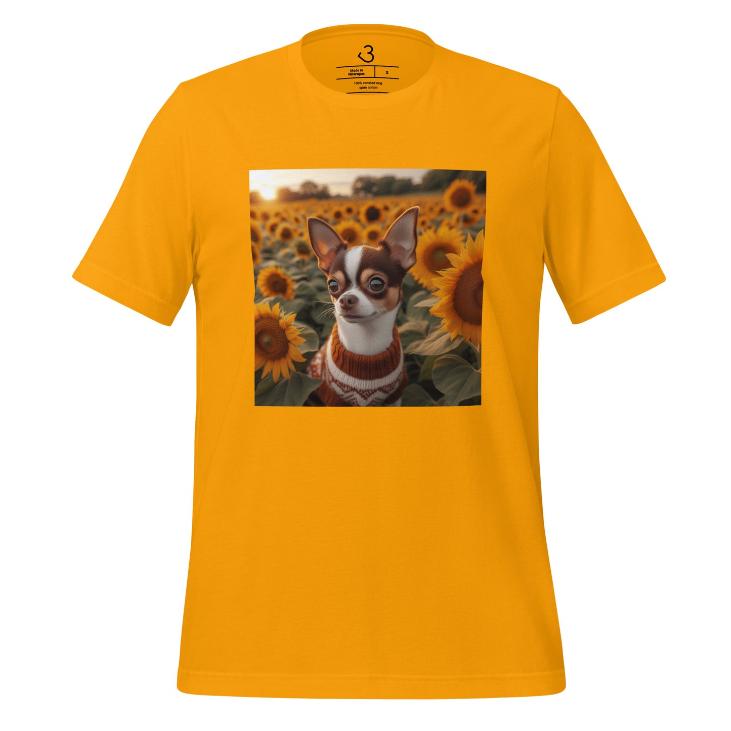 Camiseta chihuahua girasoles