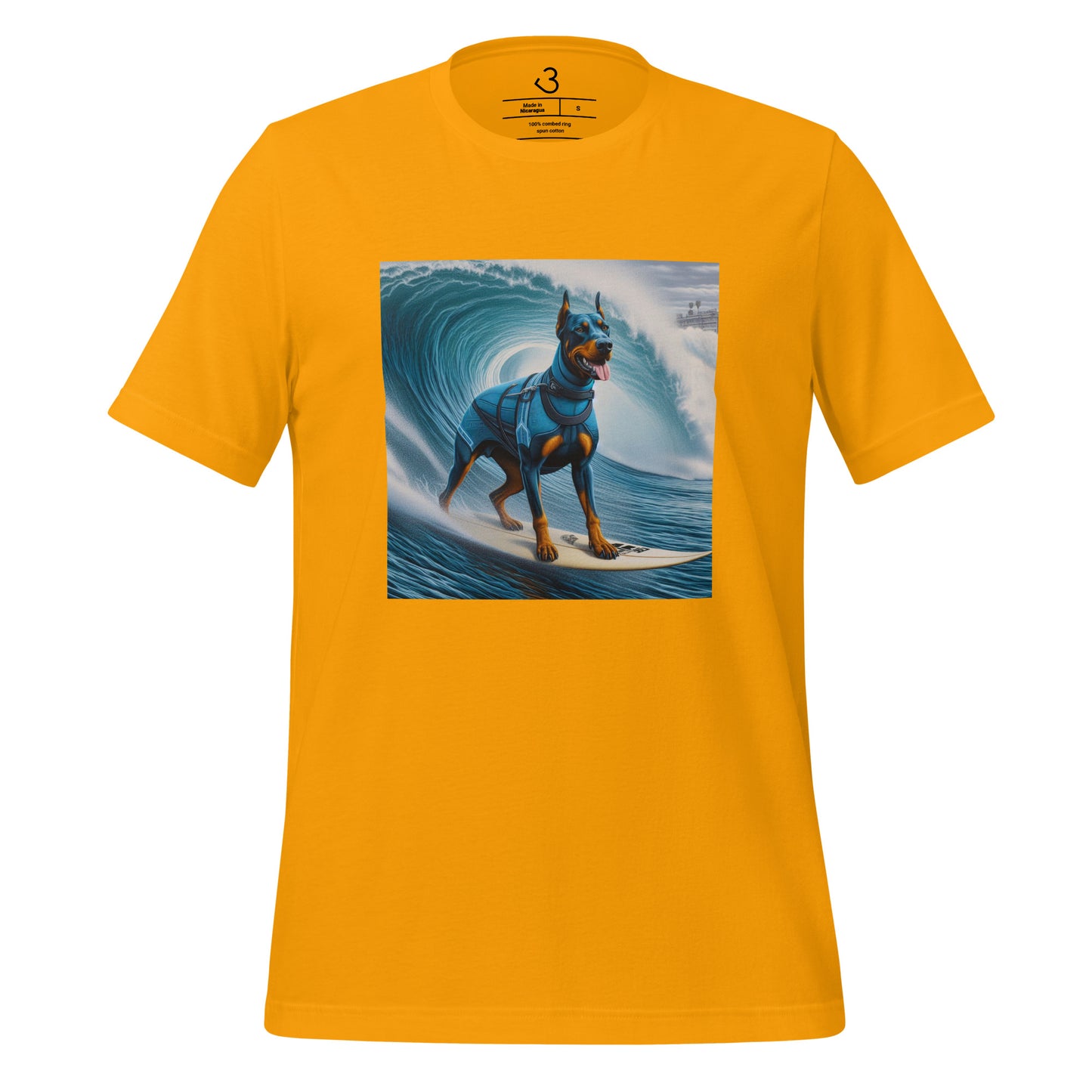 Camiseta Dóberman surfer