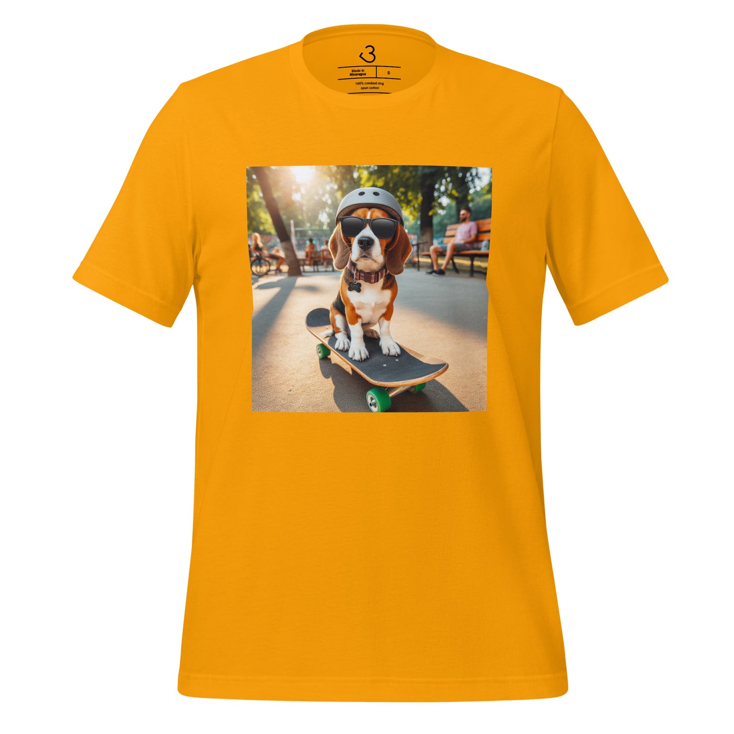 Camiseta beagle skateboard