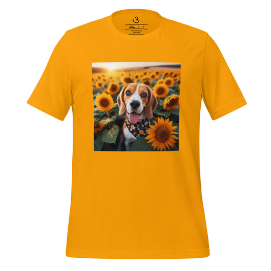 Camiseta beagle girasoles