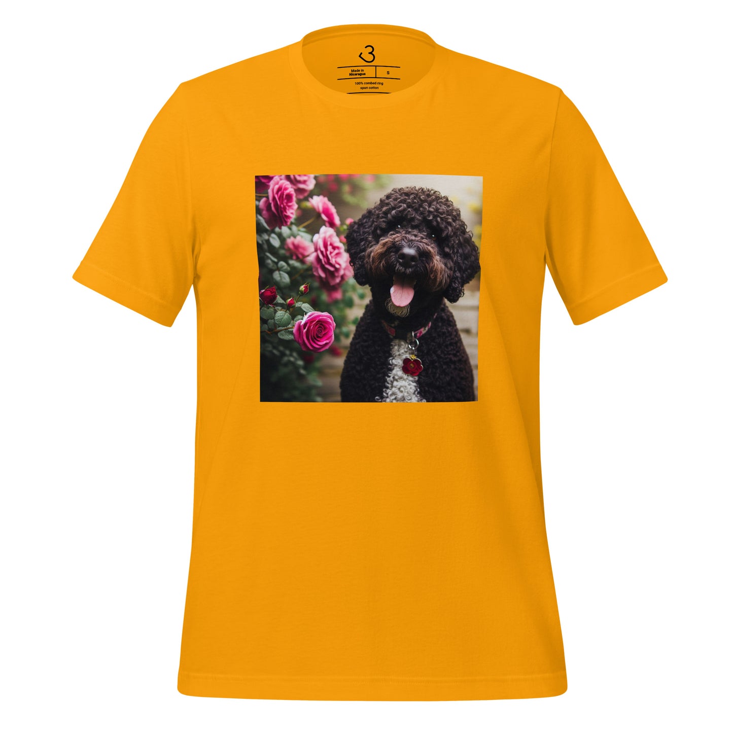 Camiseta water dog rosas