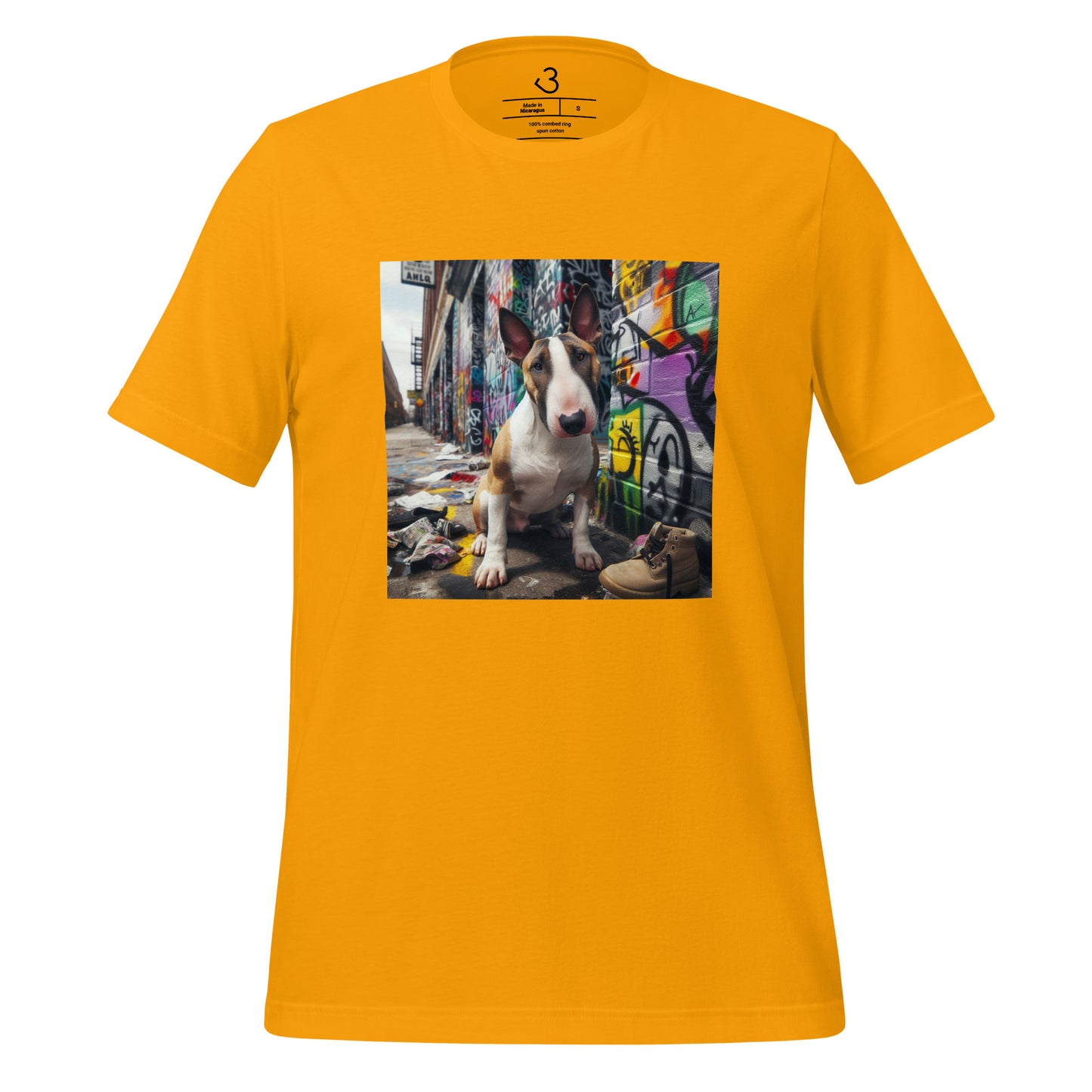 Camiseta bull terrier grafiti