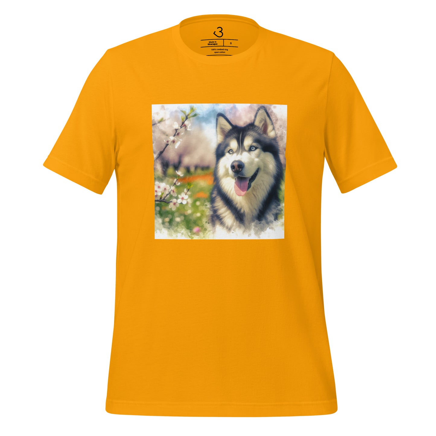 Camiseta husky primaveral