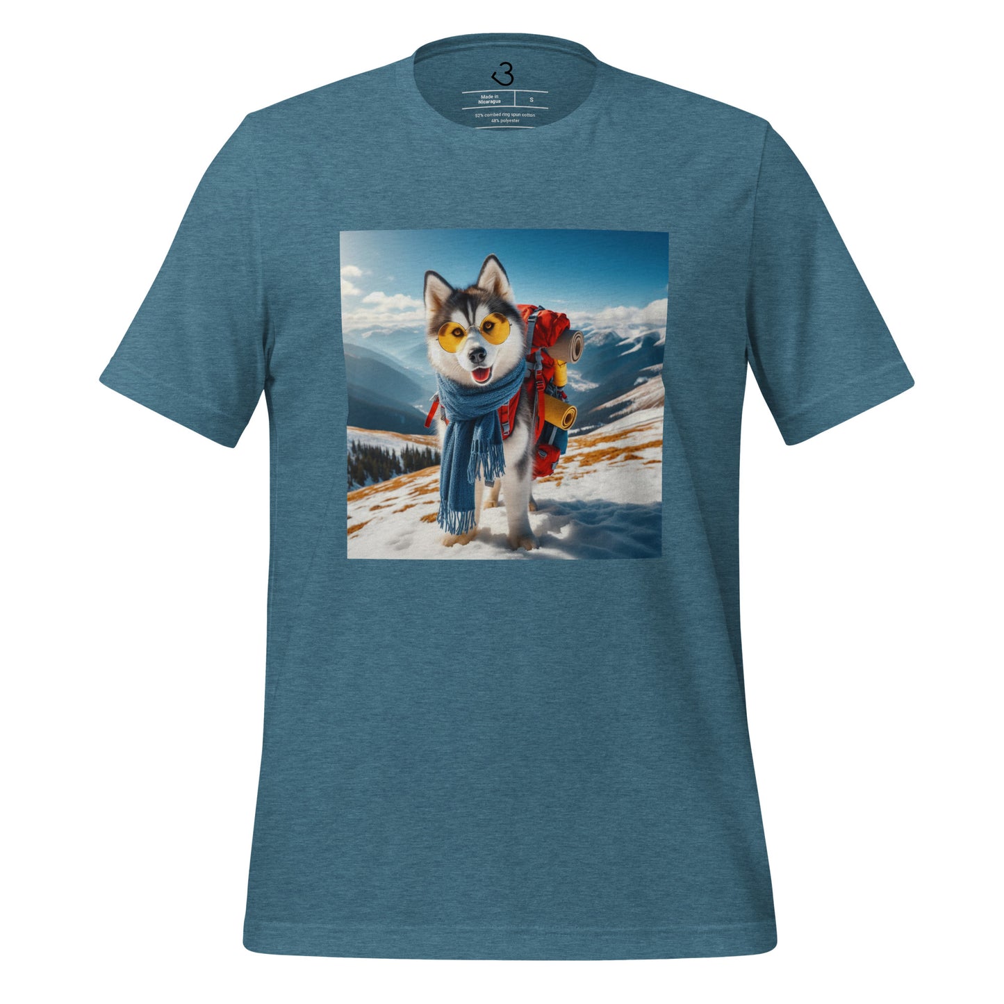 Camiseta husky mochilero