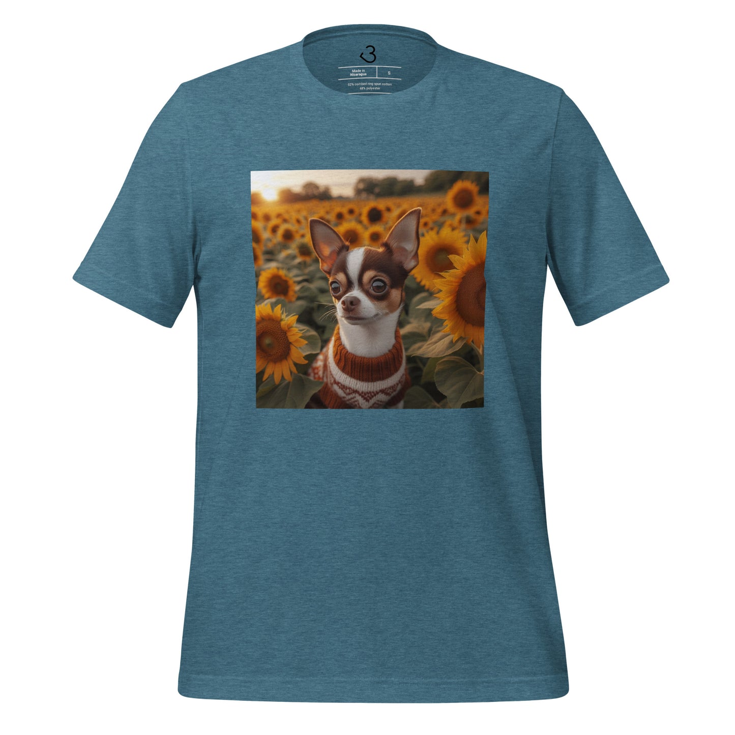 Camiseta chihuahua girasoles