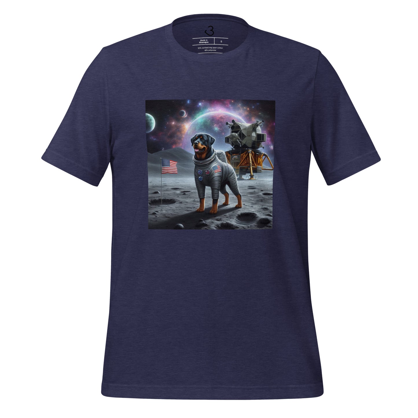 Camiseta rottweiler astronauta