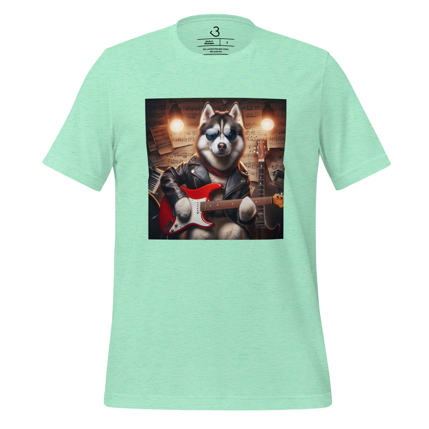 Camiseta husky guitarrista