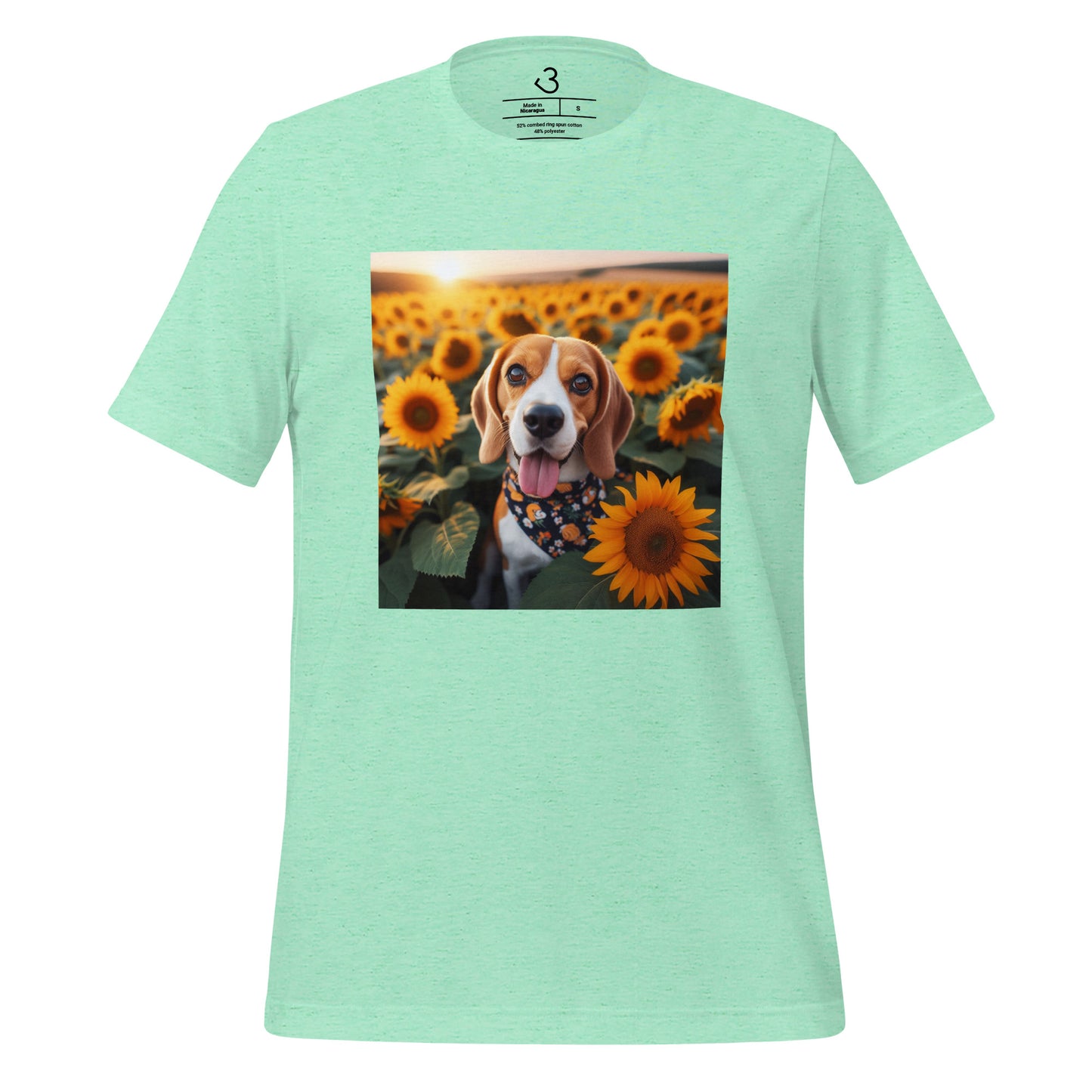 Camiseta beagle girasoles