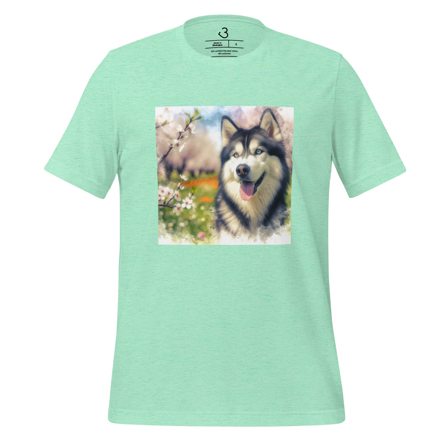 Camiseta husky primaveral