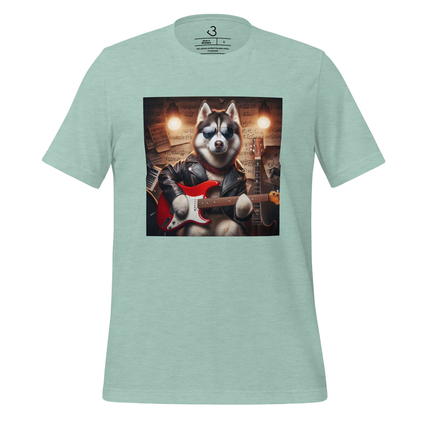 Camiseta husky guitarrista