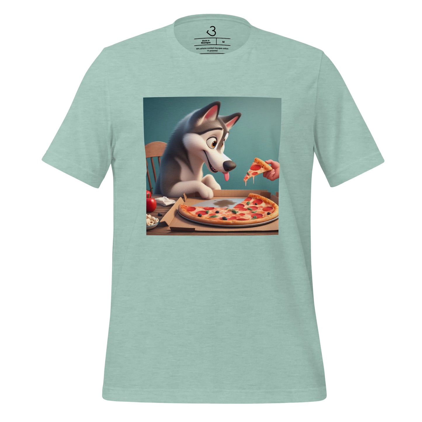 Camiseta husky pizza