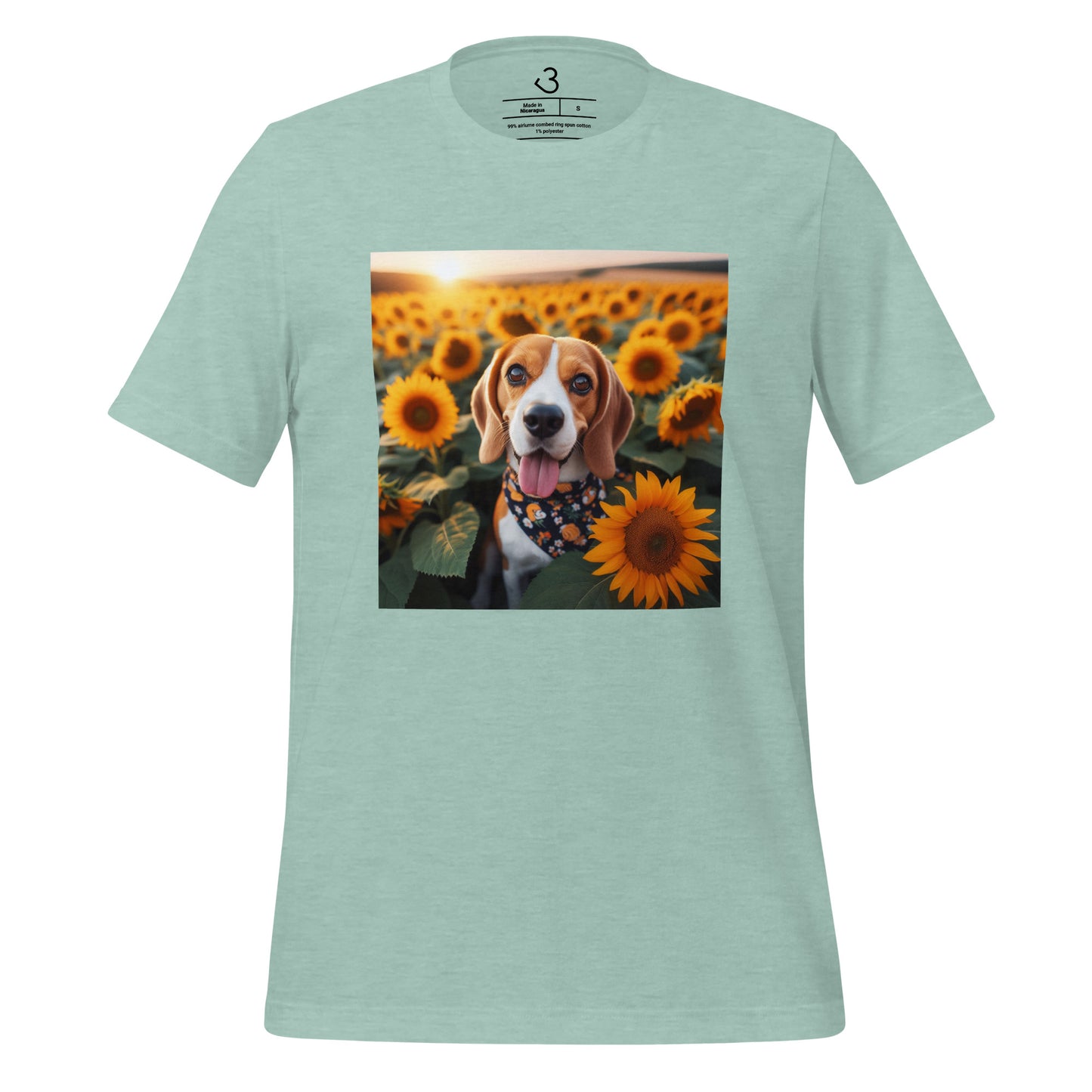 Camiseta beagle girasoles