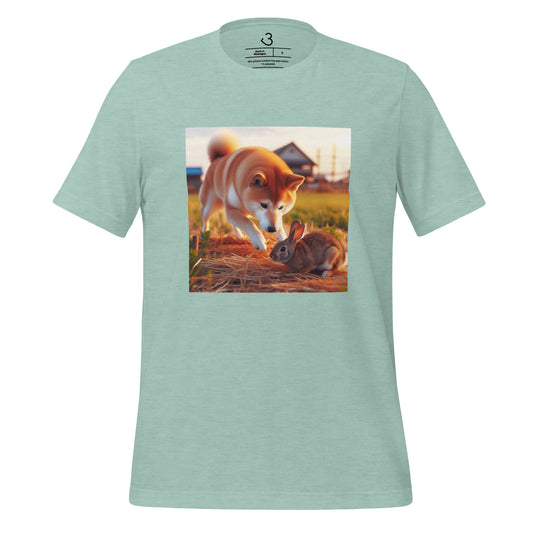 Camiseta shiba inu conejo