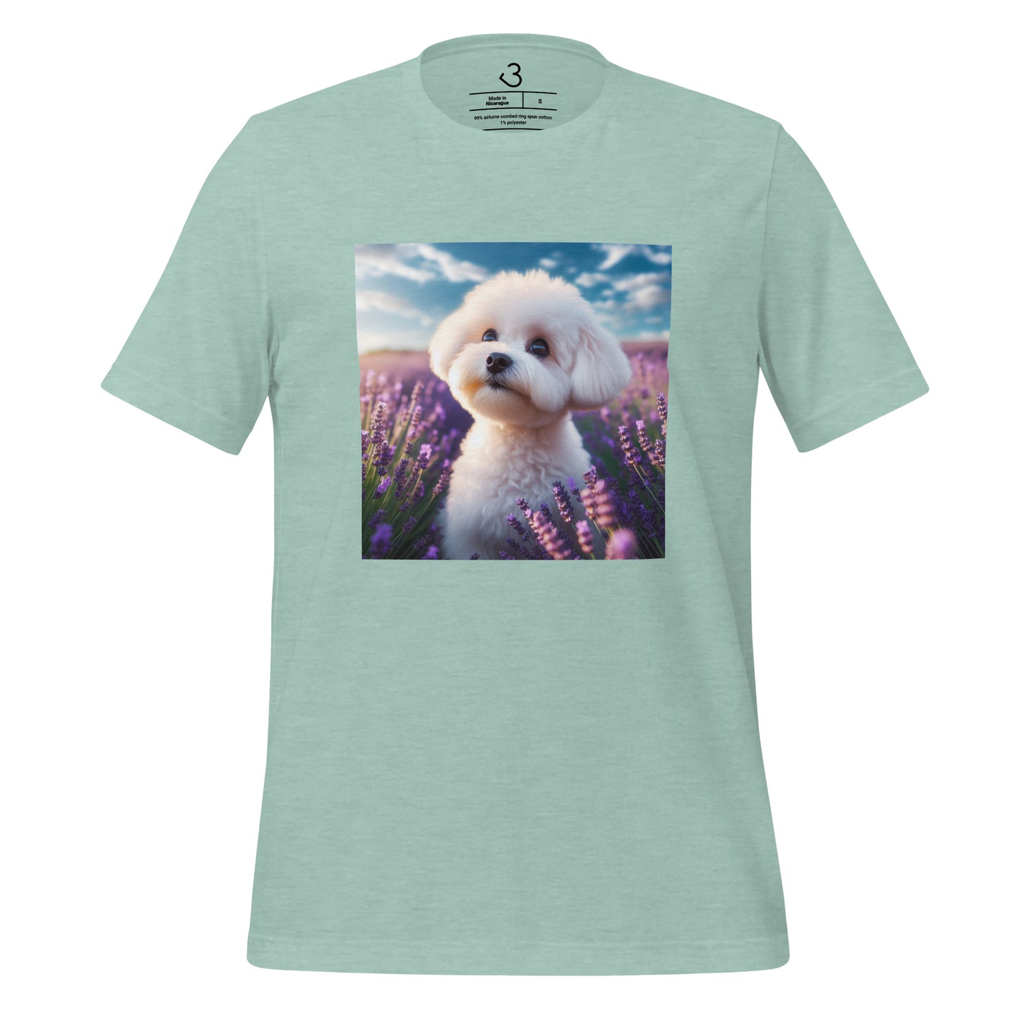 Camiseta bichón maltés lavanda