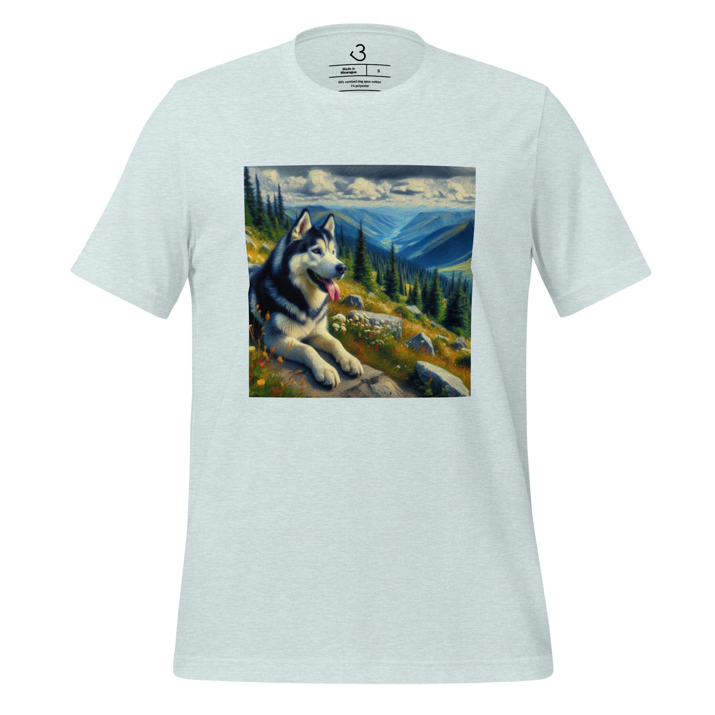 Camiseta husky mountains