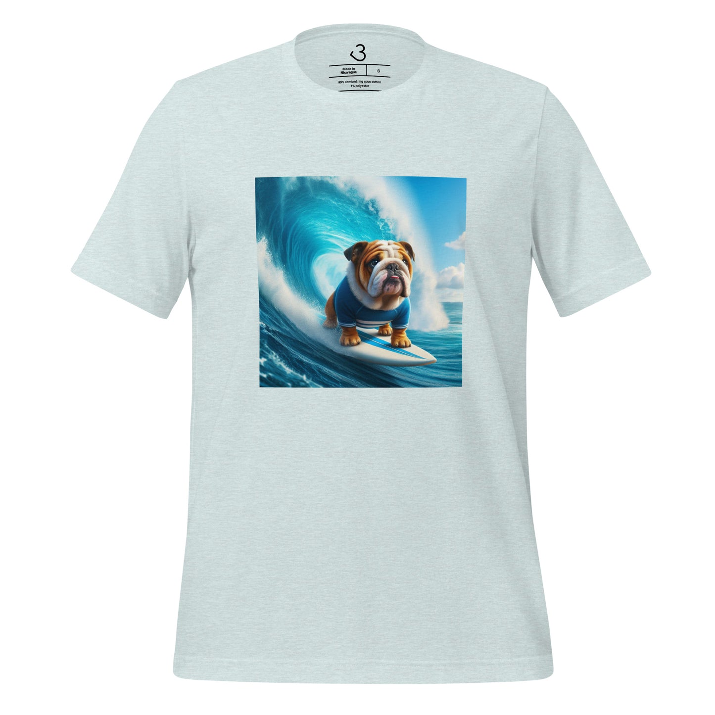 Camiseta bulldog surfer