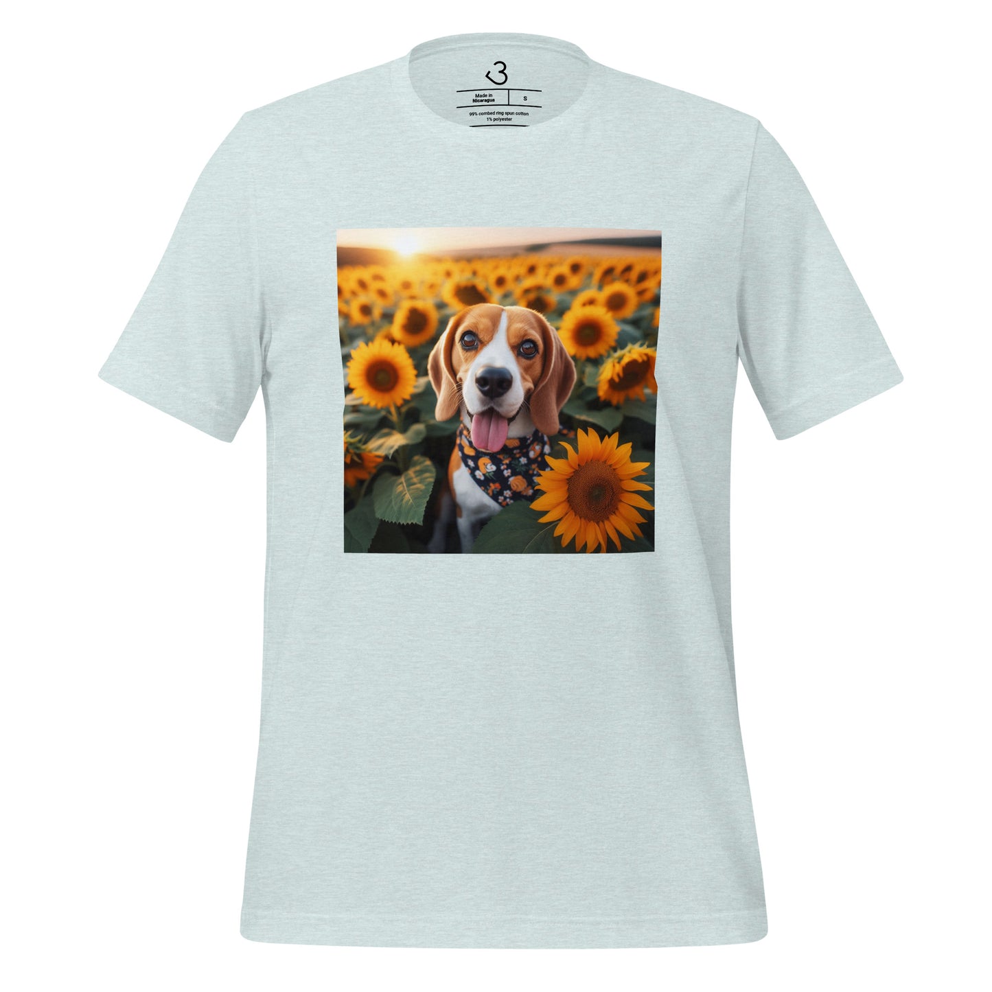 Camiseta beagle girasoles