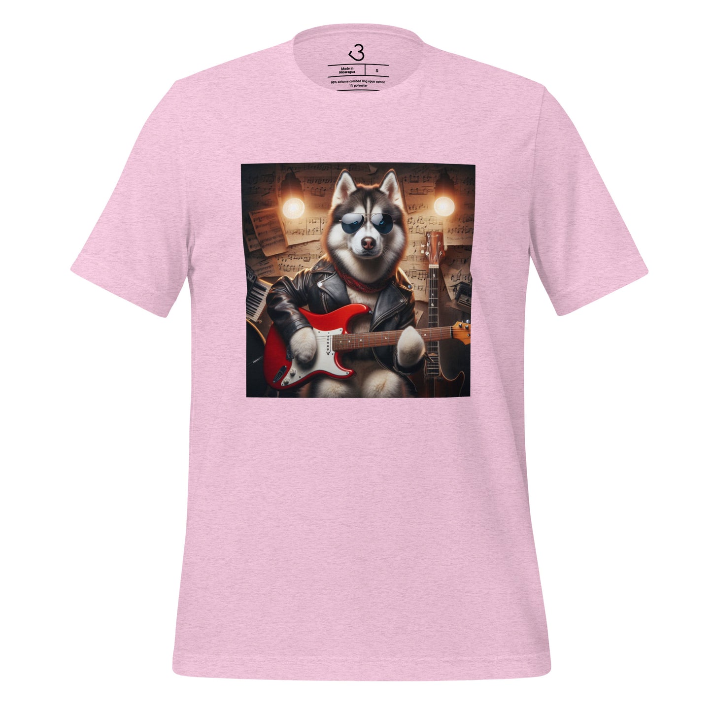 Camiseta husky guitarrista