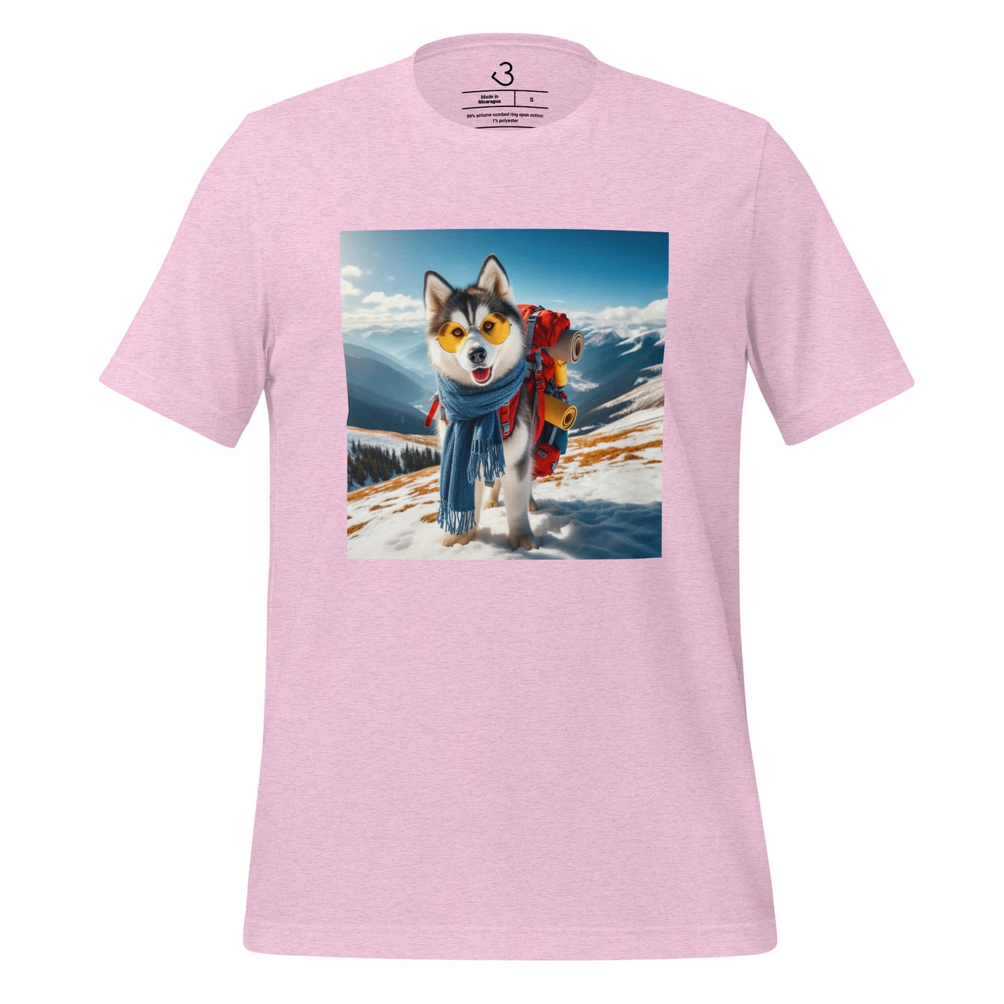 Camiseta husky mochilero