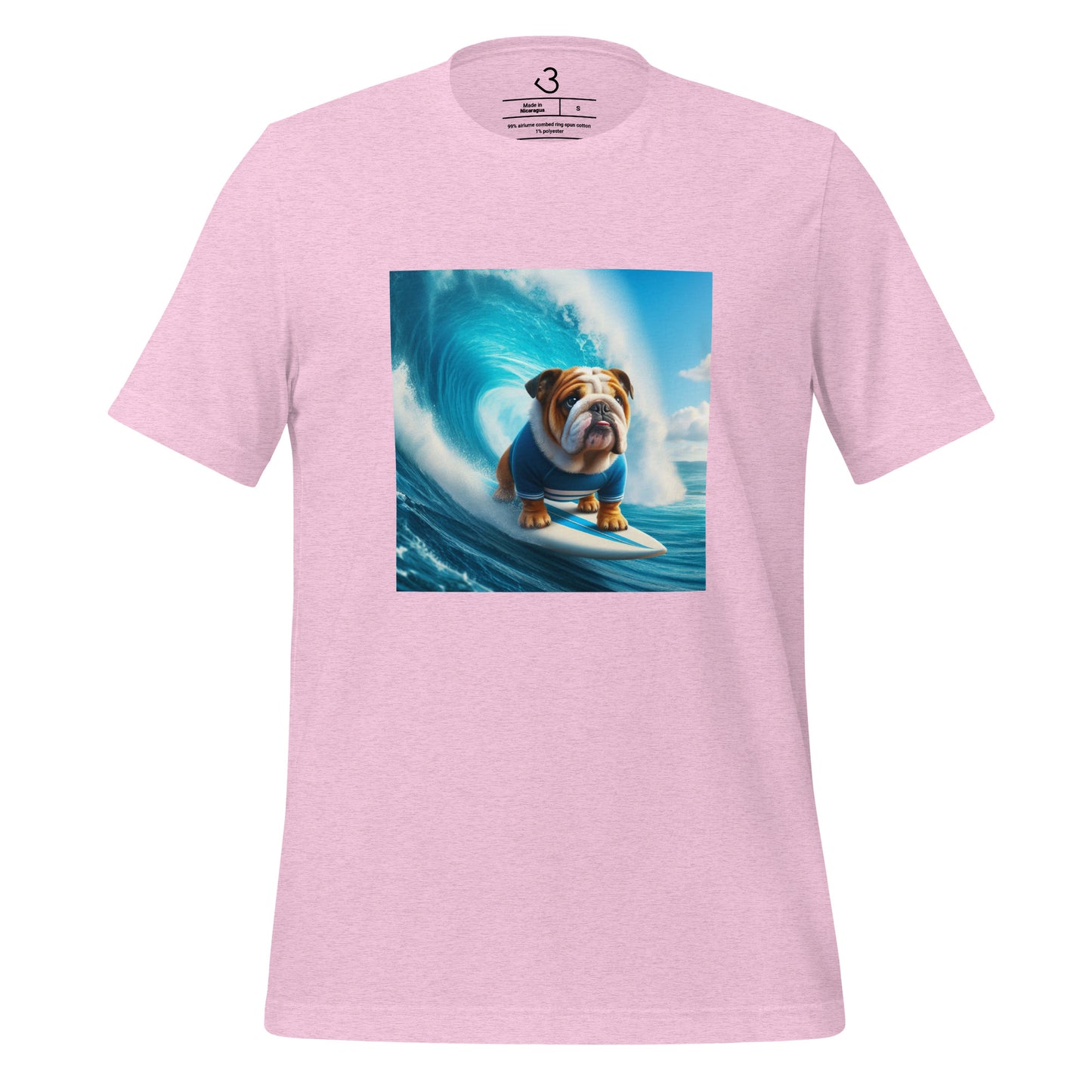 Camiseta bulldog surfer