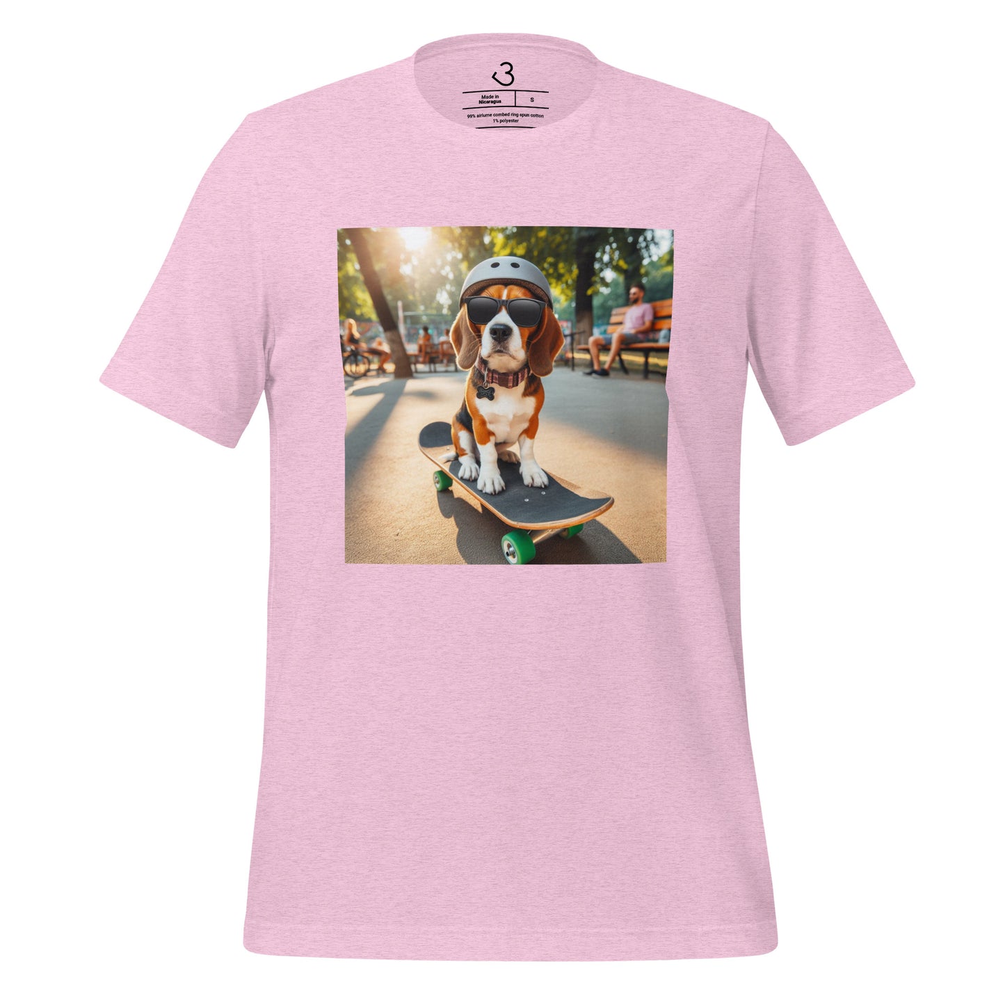 Camiseta beagle skateboard