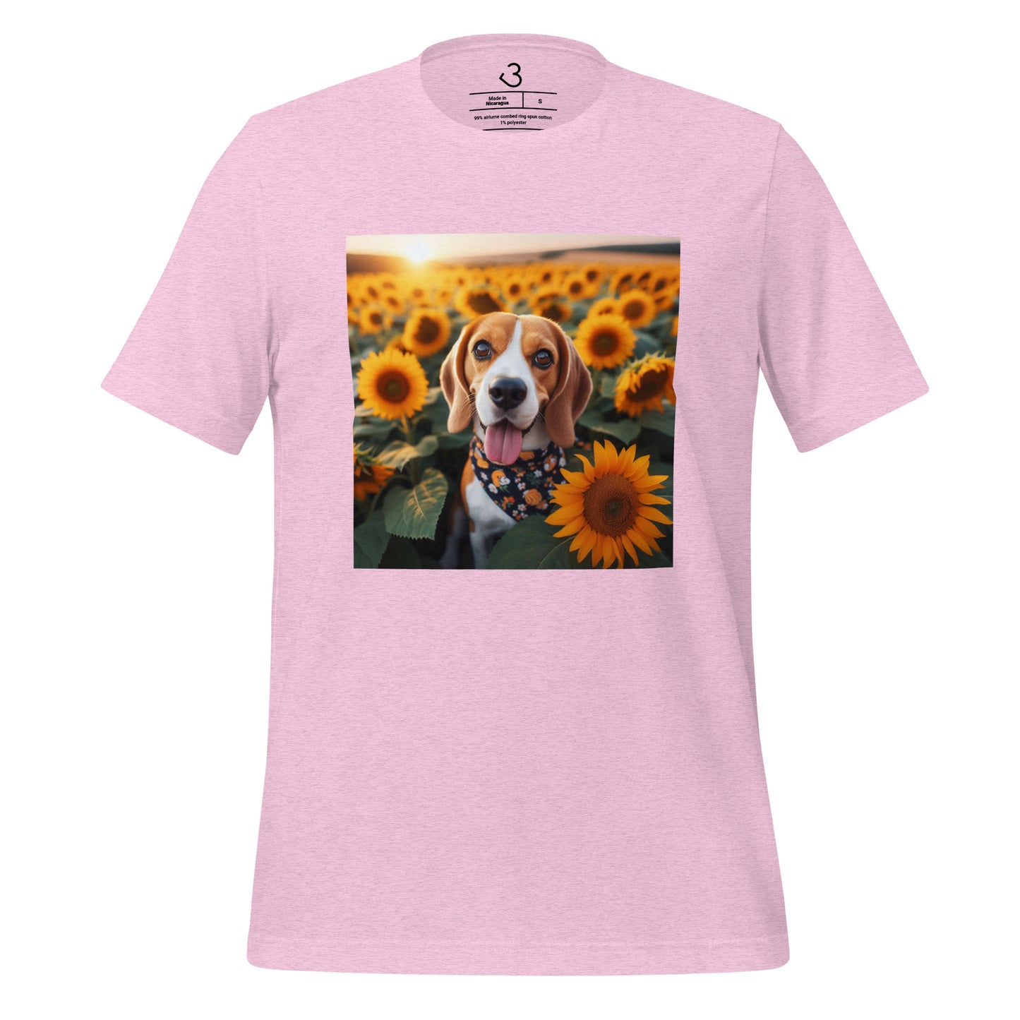 Camiseta beagle girasoles