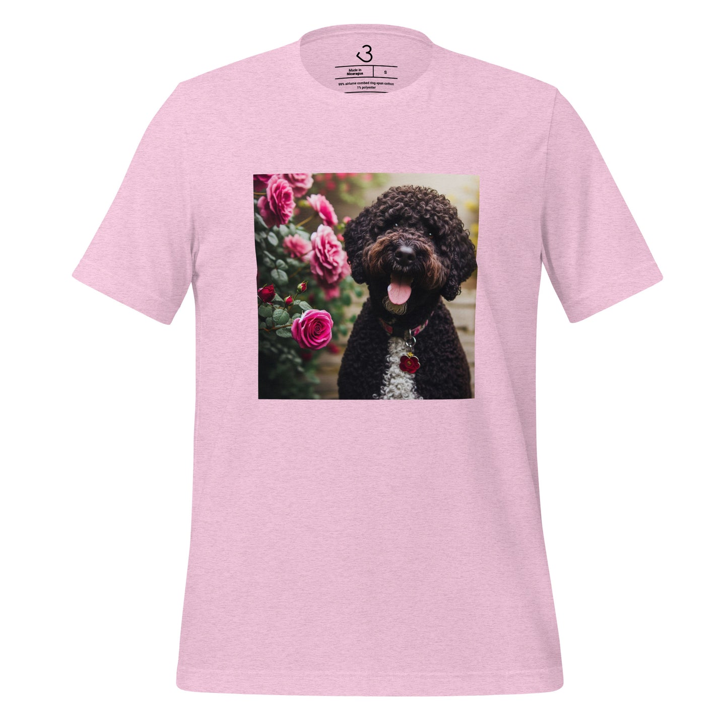 Camiseta water dog rosas