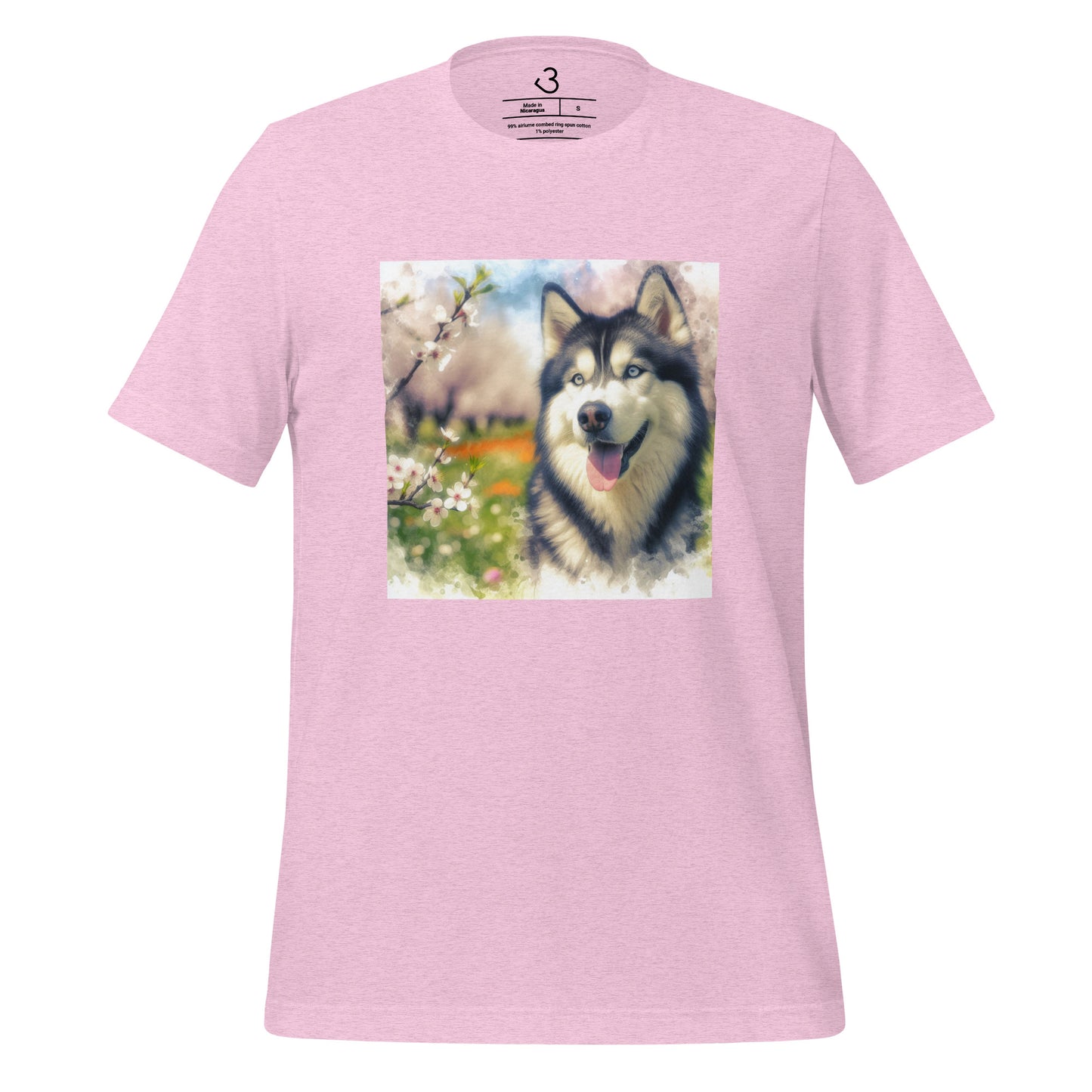 Camiseta husky primaveral