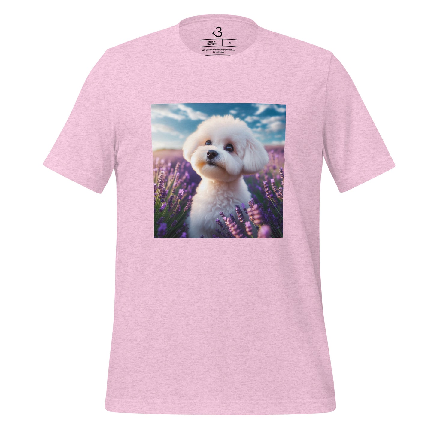 Camiseta bichón maltés lavanda