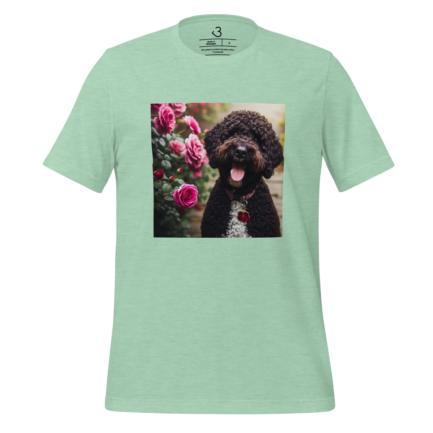 Camiseta water dog rosas