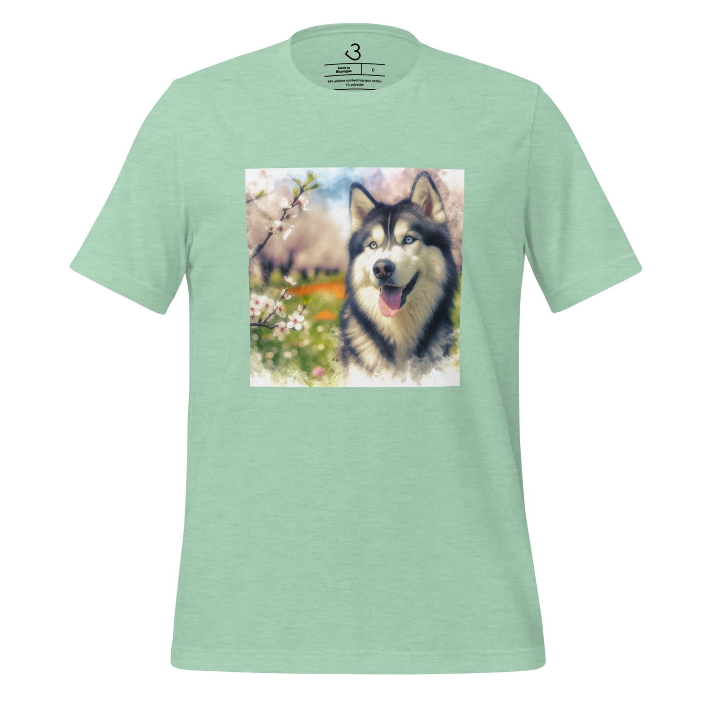 Camiseta husky primaveral