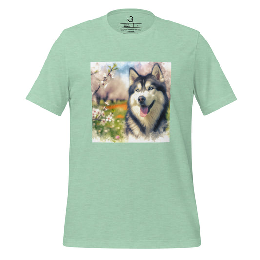 Camiseta husky primaveral