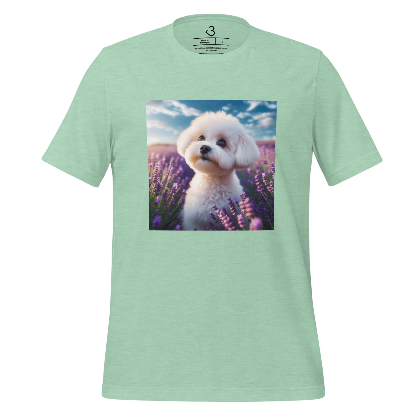 Camiseta bichón maltés lavanda